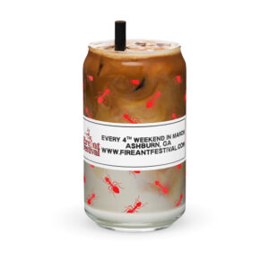 Fire Ant Festival Can-shaped glass