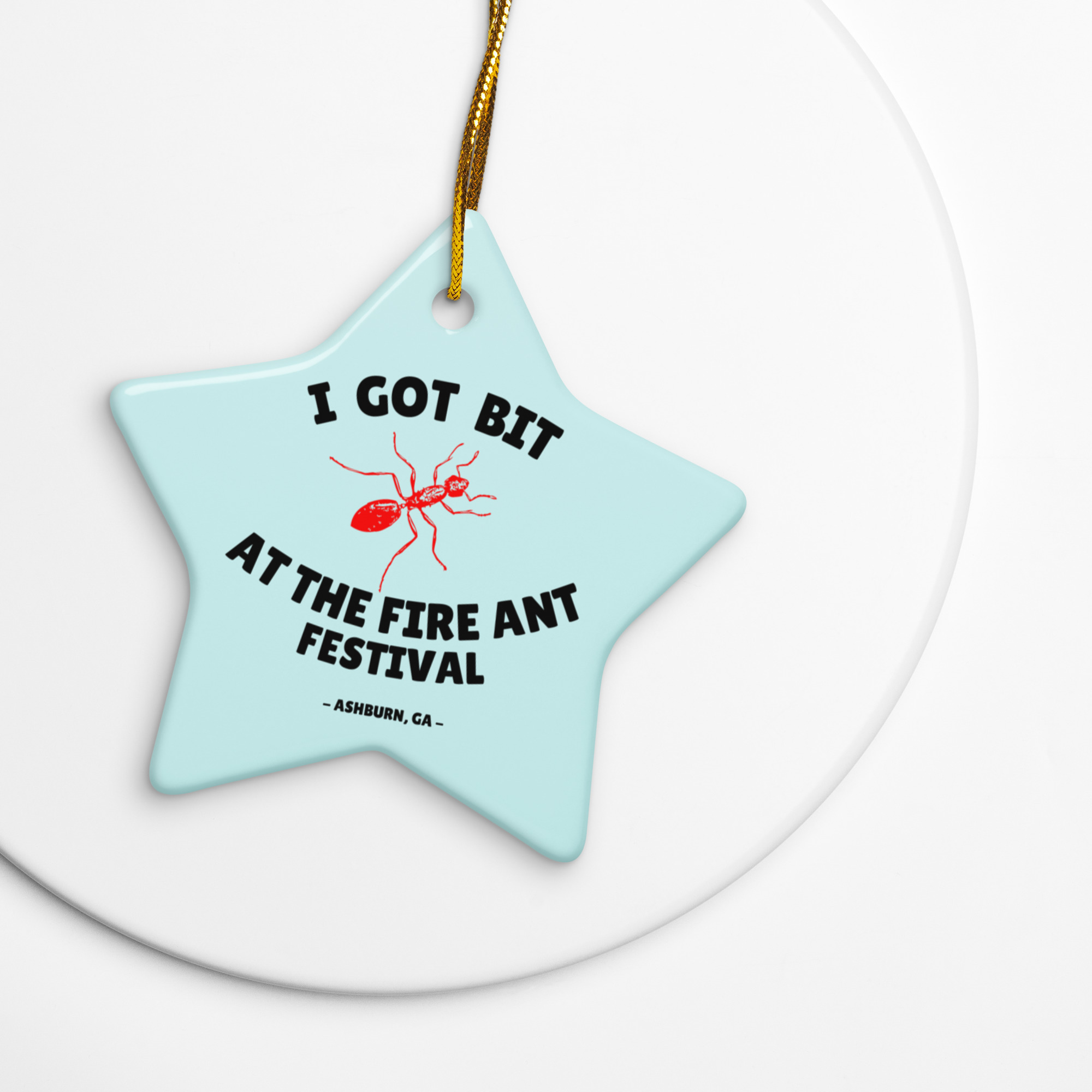 "I Got Bit" Double-sided ceramic ornaments - Image 6