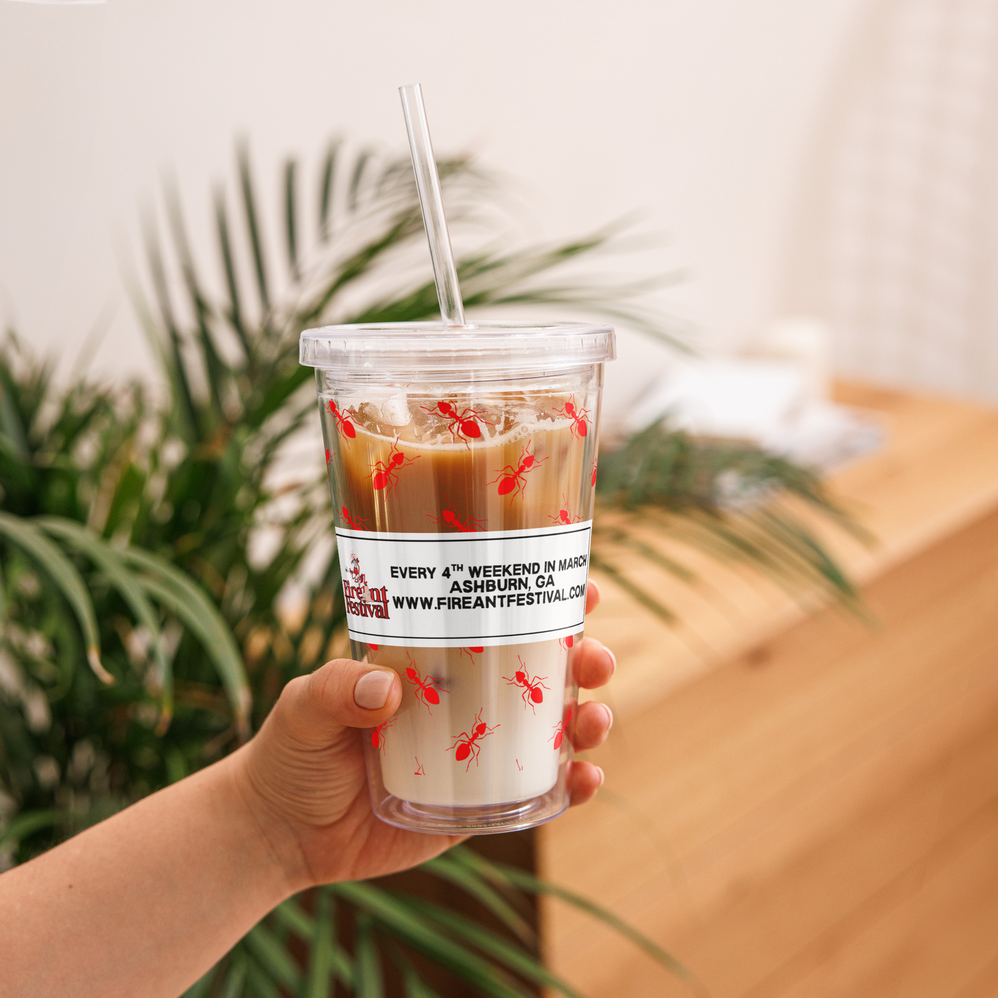 Fire Ant Clear plastic tumbler