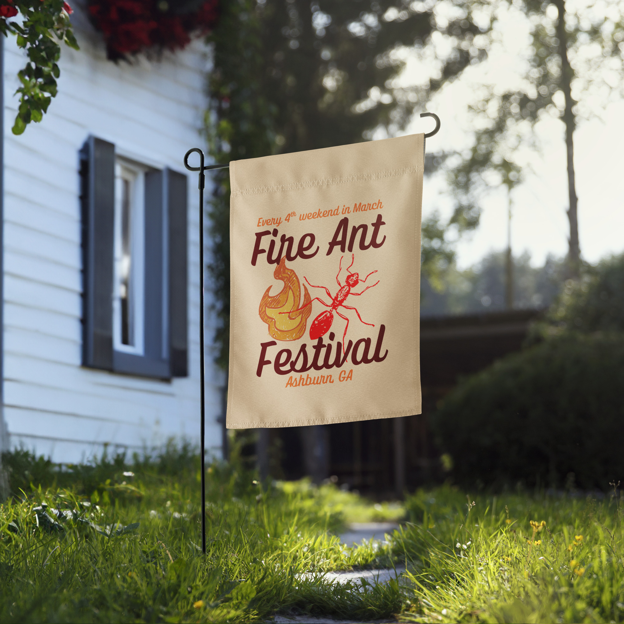 Fire Ant Festival Double Sided Garden flag