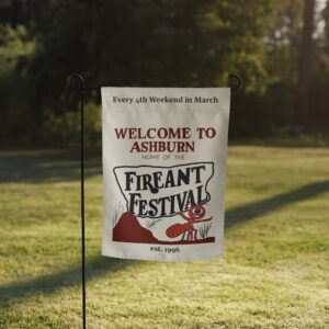 "Welcome to Ashburn" Garden flag