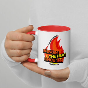 "Bringin' the Heat" Mug with Color Inside