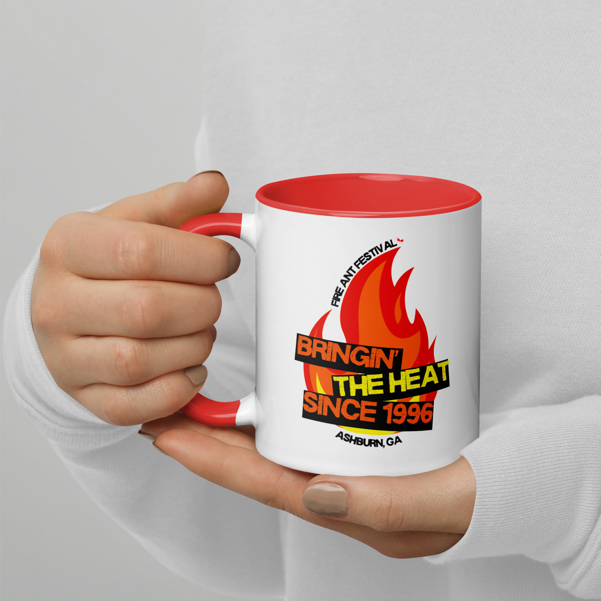 "Bringin' the Heat" Mug with Color Inside