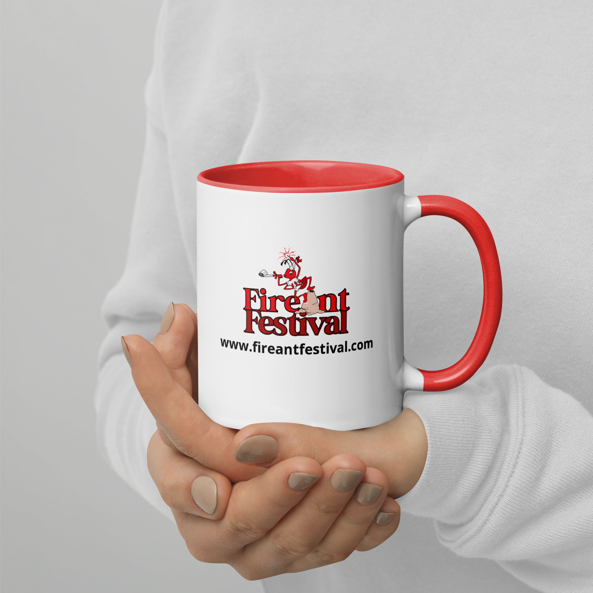 "Bringin' the Heat" Mug with Color Inside - Image 2