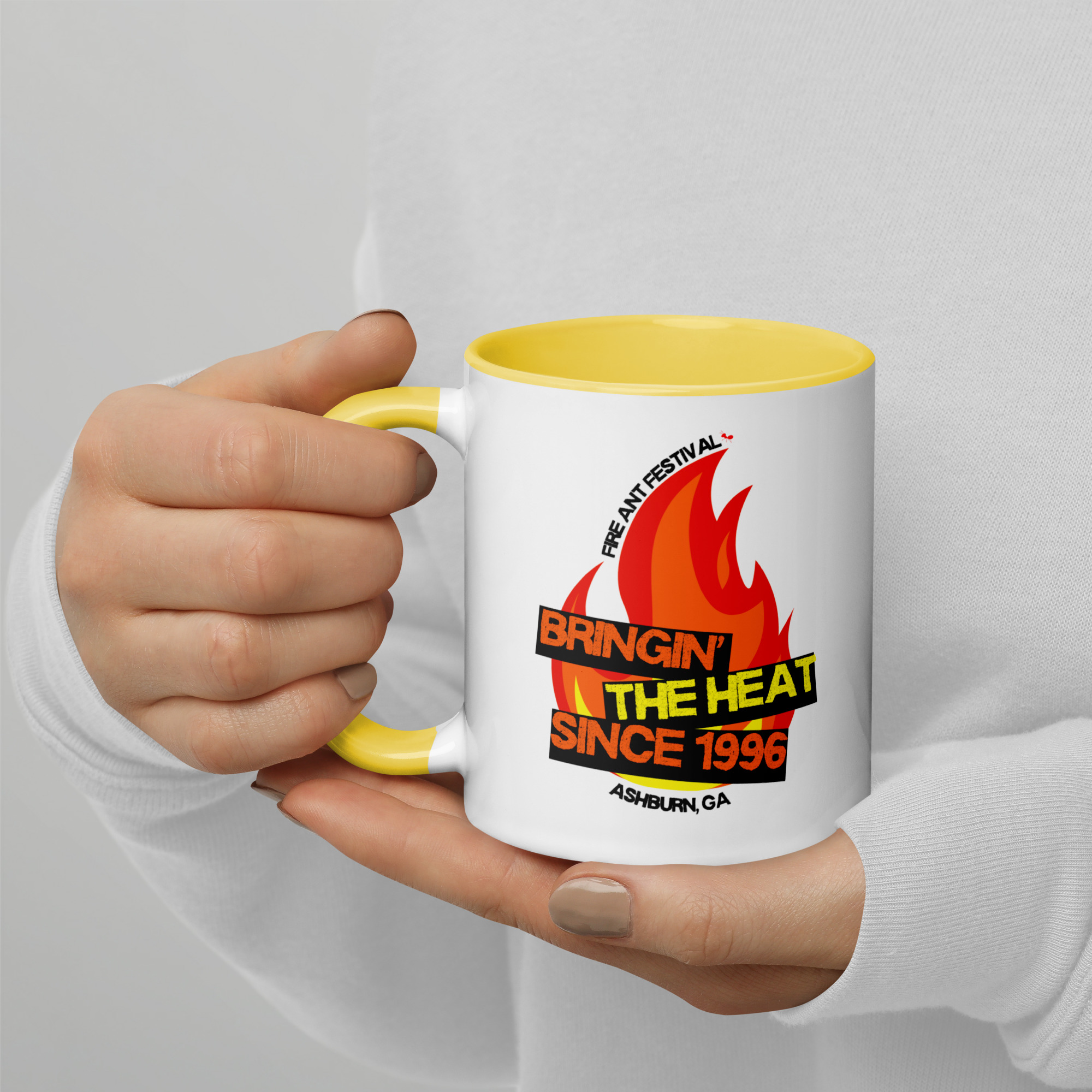 "Bringin' the Heat" Mug with Color Inside - Image 5